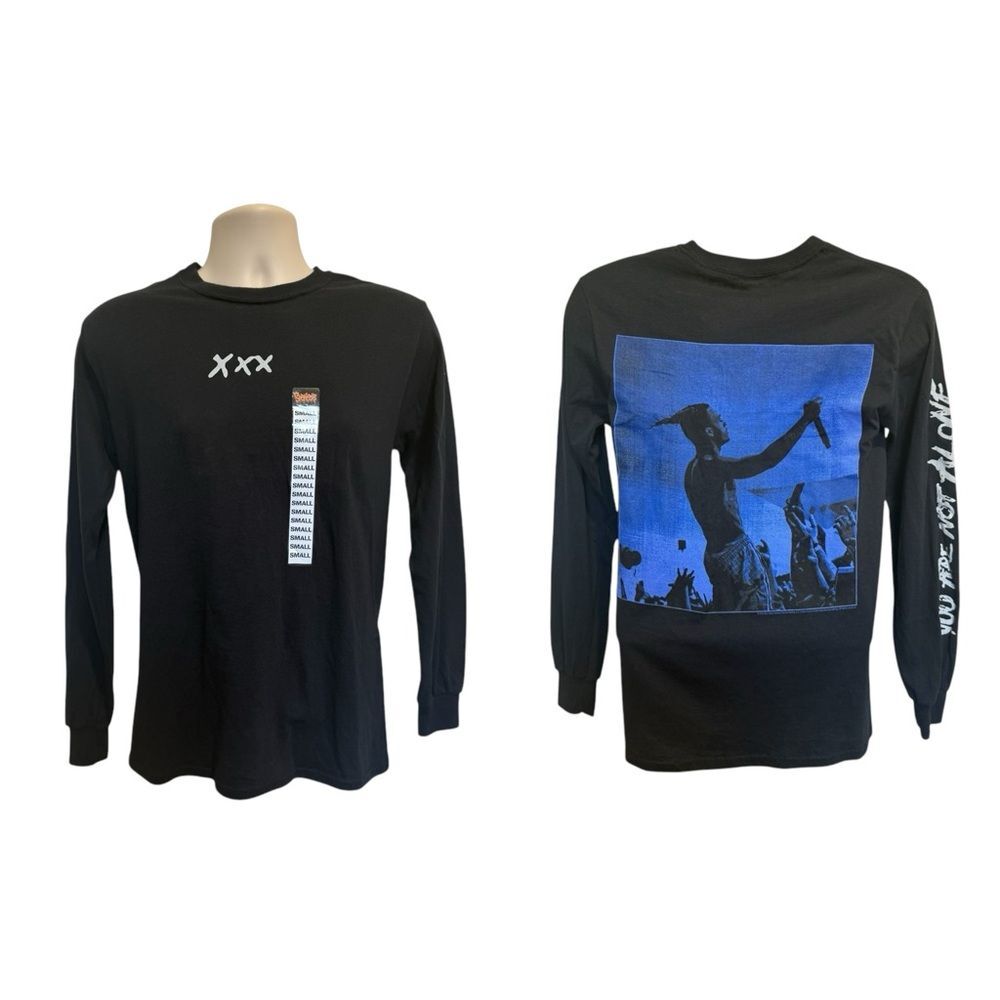 XXXTentacion You Are Not Alone Tour Long Sleeve Shirt Black Sz S NWOT Merch